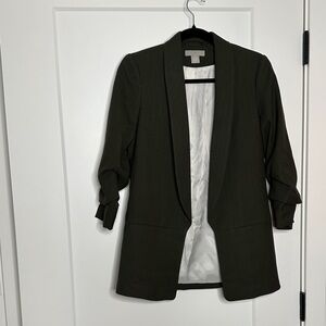 H&M Dark olive green/khaki fitted Women's Blazer